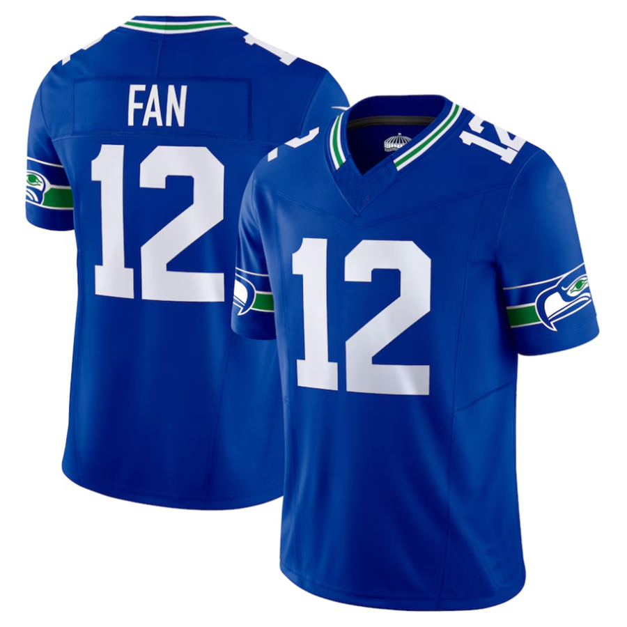 Trusc #12 12th Fan Player S.Seahawks Royal Vapor F.U.S.E. Limited Stitched Jerseys