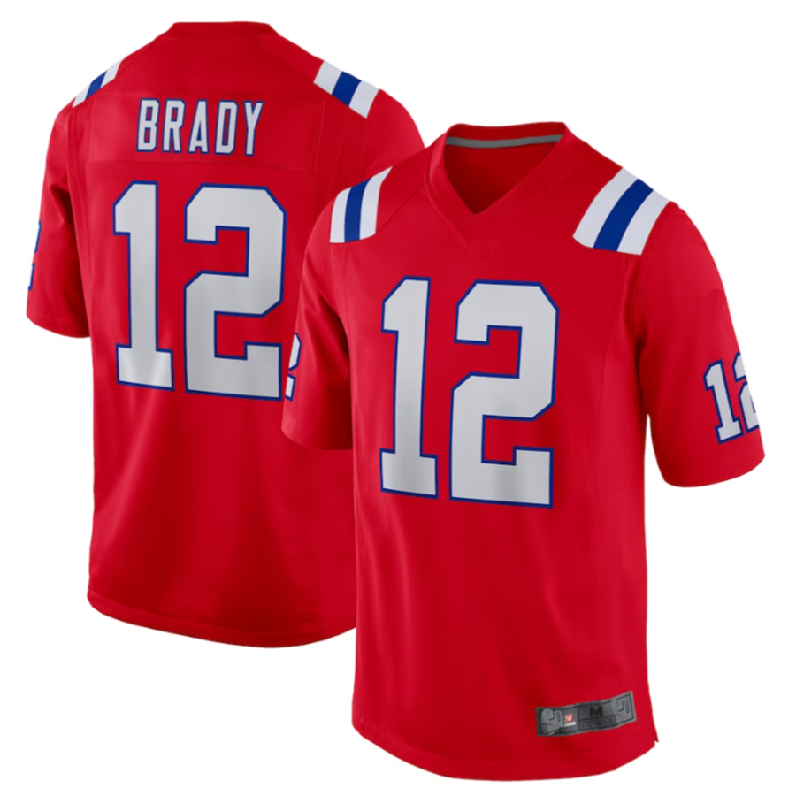 Trusc NE.Patriots #12 Tom Brady Player Red Game Stitched Jerseys