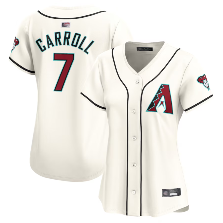 Trusc A.Diamondbacks #7 Corbin Carroll Player Cream Home Limited Personalized Stitched Jerseys