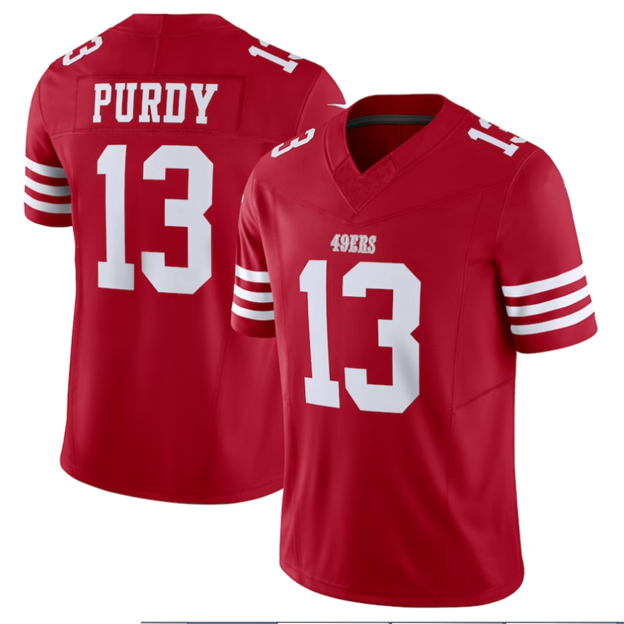 Trusc SF.49ers #13 Brock Purdy Player Scarlet Vapor F.U.S.E. Limited Stitched Jerseys