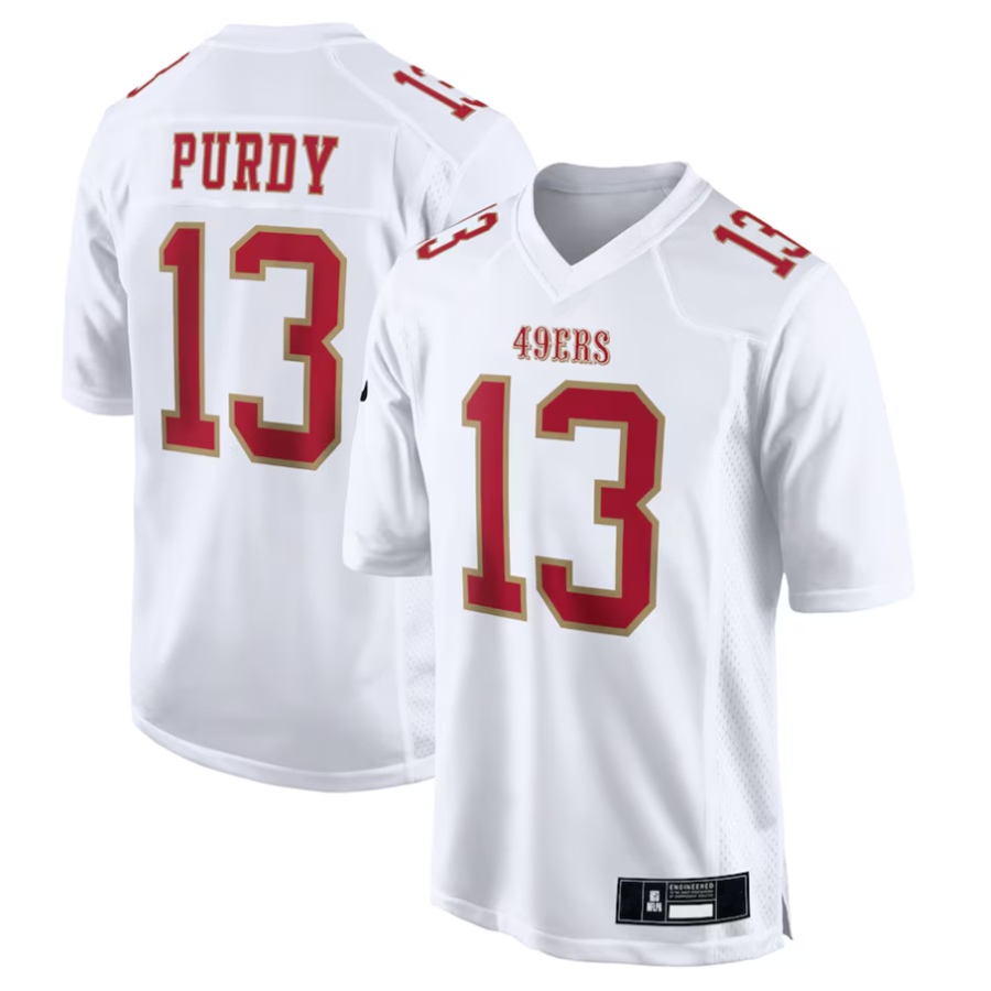 Trusc SF.49ers #13 Brock Purdy Player Tundra White Fashion Game Stitched Jerseys