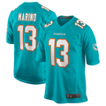 Trusc #13 Dan Marino M.Dolphins Aqua Game Retired Stitched Jerseys