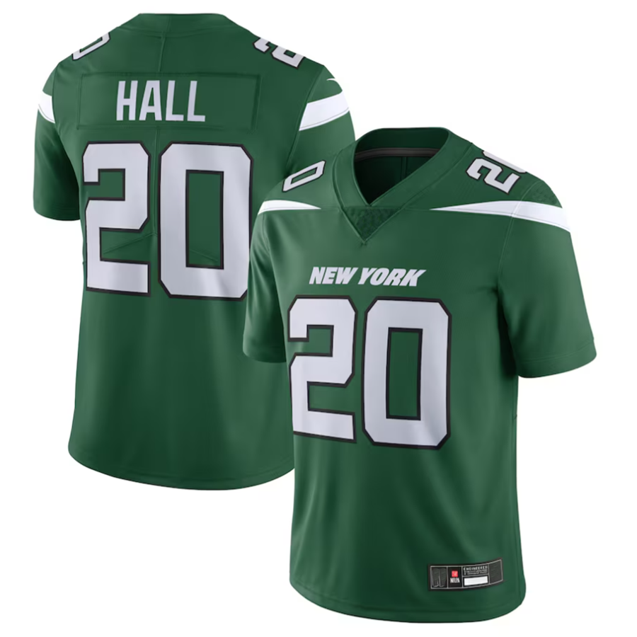 Trusc #20 Breece Hall Player NY.Jets Gotham Green Vapor Untouchable Limited Stitched Jerseys