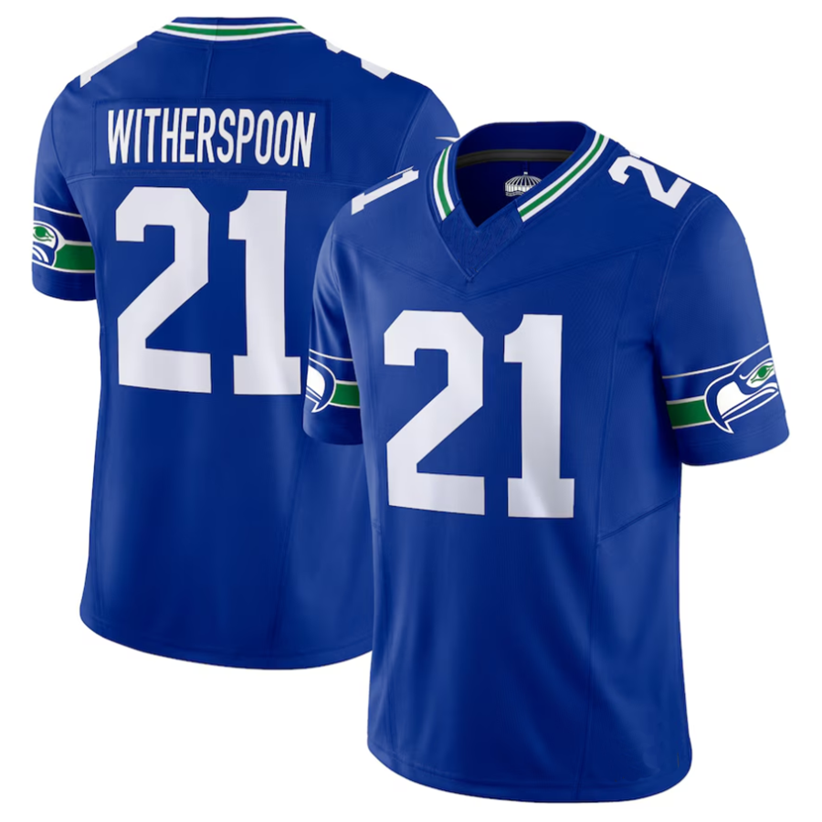 Trusc S.Seahawks #21 Devon Witherspoon Player Royal Alternate Vapor F.U.S.E. Stitched Jerseys