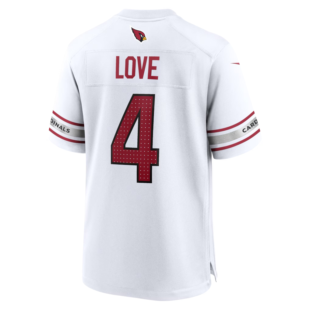 Trusc A.Cardinals #4 Jeremiyah Love White Game Player Stitched Jerseys