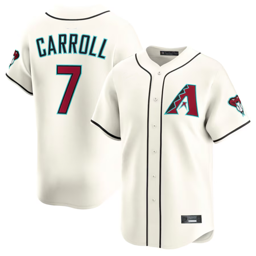 Trusc A.Diamondbacks #7 Corbin Carroll Player Cream Limited American Personalized Stitched Jerseys