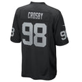 Trusc LV.Raiders #98 Maxx Crosby Black Game Jersey American Stitched Jerseys