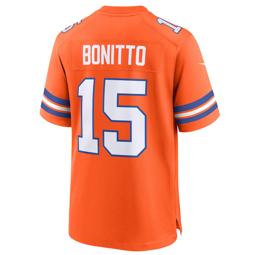 Trusc D.Broncos #15 Nik Bonitto Player Orange Collection Throwback Game Stitched Jerseys
