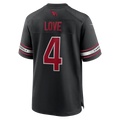 Trusc A.Cardinals #4 Jeremiyah Love Black Game Player Stitched Jerseys