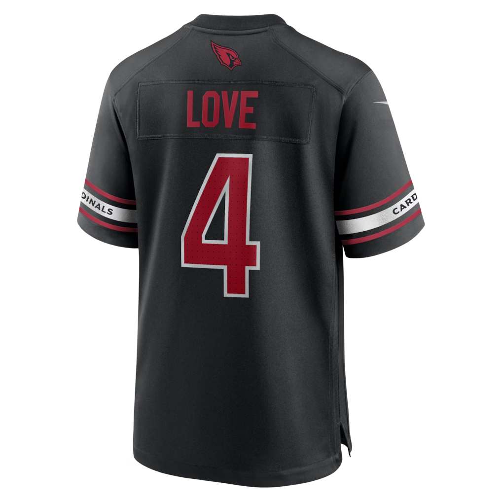 Trusc A.Cardinals #4 Jeremiyah Love Black Game Player Stitched Jerseys