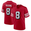 Trusc #8 Steve Young Player SF.49ers Scarlet Alternate Game Stitched Jerseys