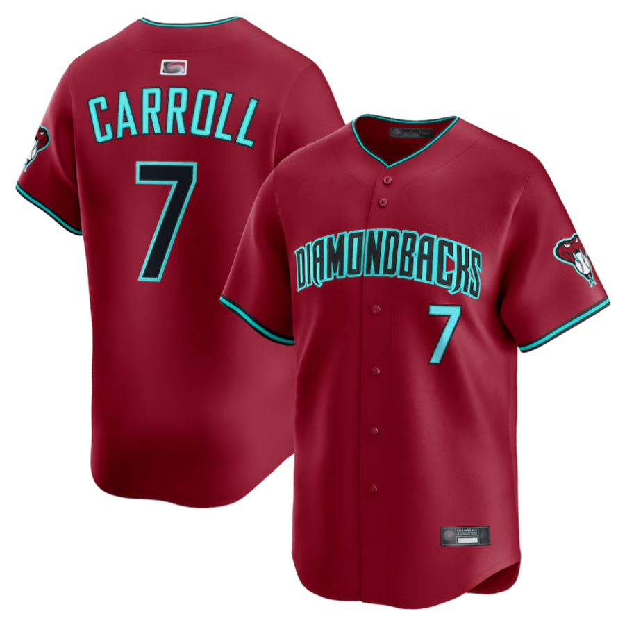 Trusc A.Diamondbacks #7 Corbin Carroll Player Red Alternate Limited Personalized Stitched Jerseys