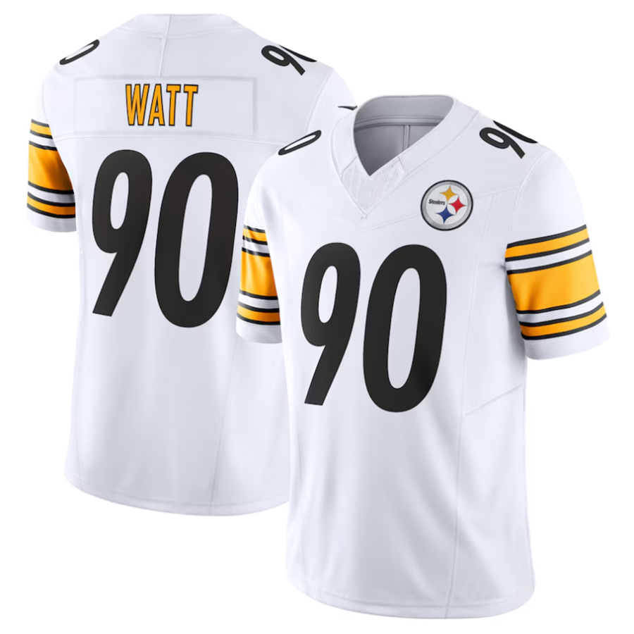 Trusc #90 T.J. Watt Player P.Steelers White Vapor F.U.S.E. Limited Stitched Jerseys