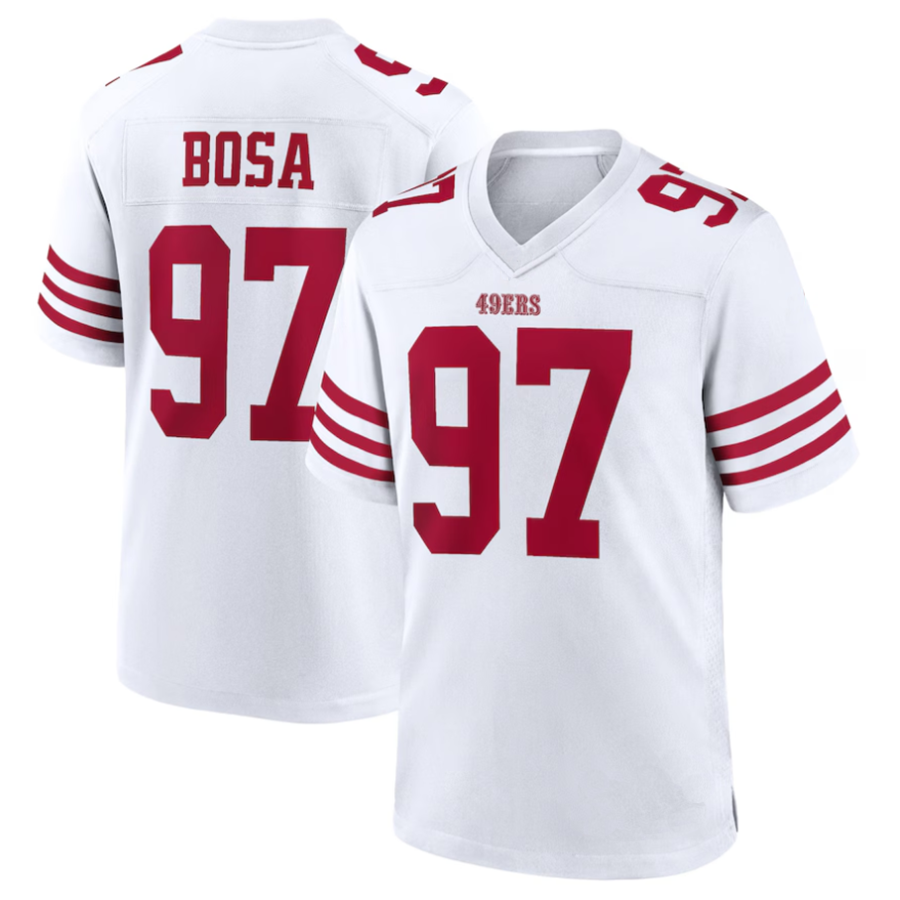 Trusc SF.49ers #97 Nick Bosa Player White Game Stitched Jerseys