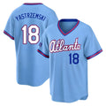 Trusc A.Braves #18 Mike Yastrzemski player Blue Limited Powder 2026 City Connect Stadium Stitched Jerseys
