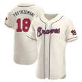 Trusc A.Braves #18 Mike Yastrzemski player Cream Authentic Alternate Stitched Jerseys
