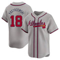 Trusc A.Braves #18 Mike Yastrzemski player Gray Limited Away Stitched Jerseys