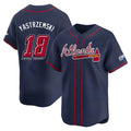 Trusc A.Braves #18 Mike Yastrzemski player Navy Limited Speedway Classic Alternate Stitched Jerseys