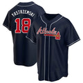 Trusc A.Braves #18 Mike Yastrzemski player Navy Replica Alternate Stitched Jerseys
