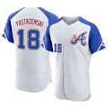 Trusc A.Braves #18 Mike Yastrzemski player White Authentic City Connect Stitched Jerseys