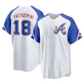 Trusc A.Braves #18 Mike Yastrzemski player White Replica City Connect Stitched Jerseys