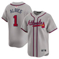 Trusc A.Braves #1 Ozzie Albies Player Gray Vapor Premier City Connect Premium Stitched Jerseys