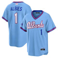 Trusc A.Braves #1 Ozzie Albies Player Powder Blue 2026 City Connect T shirt Stitched Jerseys