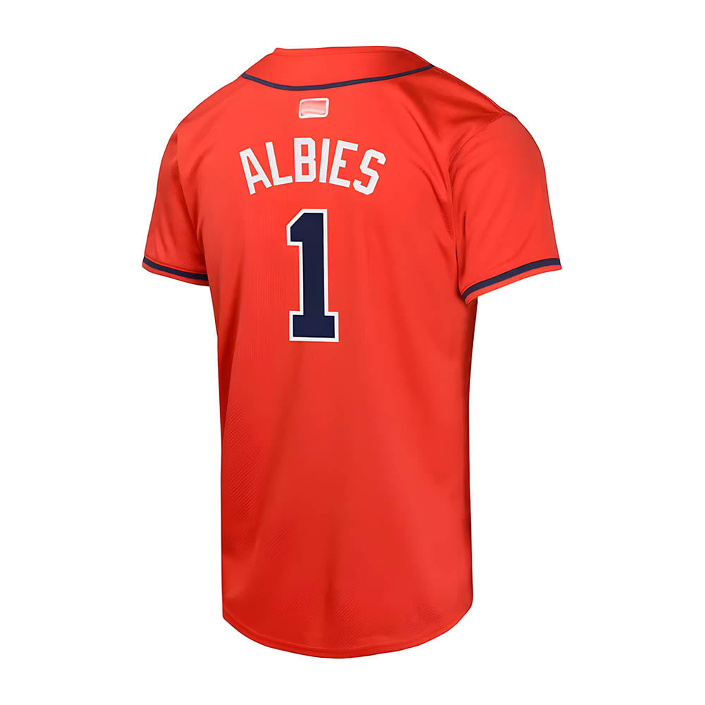 Trusc A.Braves #1 Ozzie Albies Player Red Limited Stitched Jerseys