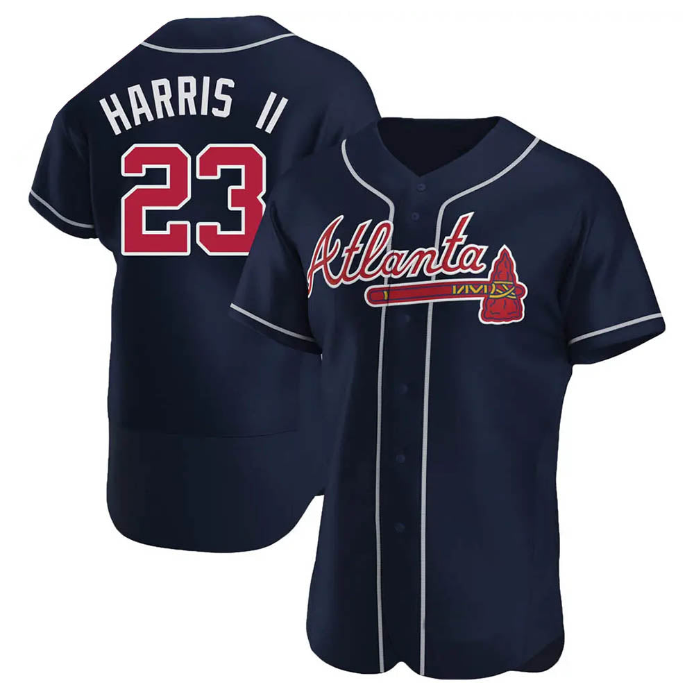 Trusc A.Braves #23 Michael Harris II player Navy Authentic Alternate Stitched Jerseys