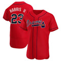 Trusc A.Braves #23 Michael Harris II player Red Authentic Alternate Stitched Jerseys