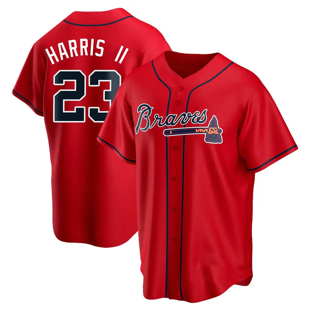 Trusc A.Braves #23 Michael Harris II player Red Replica Alternate Stitched Jerseys