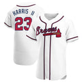 Trusc A.Braves #23 Michael Harris II player White Authentic Home Stitched Jerseys
