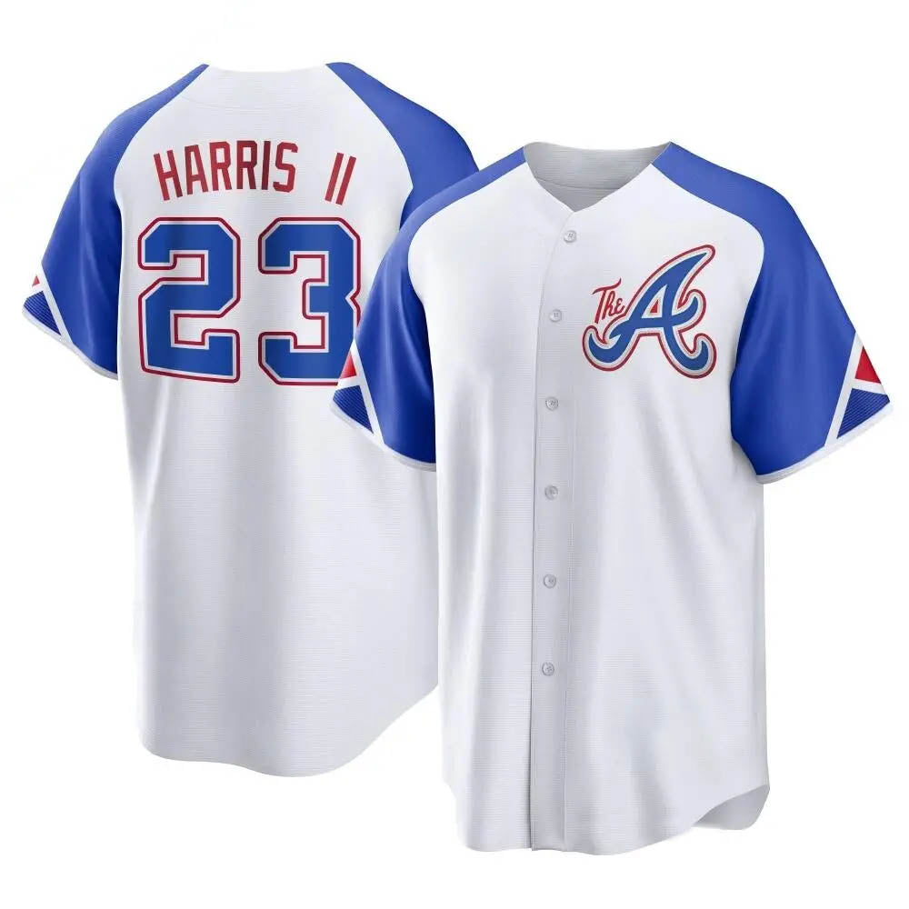 Trusc A.Braves #23 Michael Harris II player White Replica City Connect Stitched Jerseys