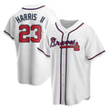 Trusc A.Braves #23 Michael Harris II player White Replica Home Stitched Jerseys