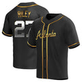 Trusc A.Braves #27 Austin Riley Player Black&Gold Replica en Alternate Stitched Jerseys