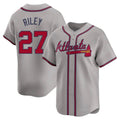 Trusc A.Braves #27 Austin Riley Player Gray Limited Away Stitched Jerseys