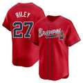 Trusc A.Braves #27 Austin Riley Player Red Limited Alternate Stitched Jerseys