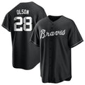Trusc A.Braves #28 Matt Olson Player Black&Gold Replica en Alternate Stitched Jerseys