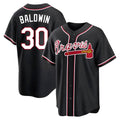 Trusc A.Braves #30 Drake Baldwin player Black Replica Fashion Out Stitched Jerseys