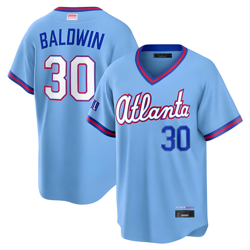 Trusc A.Braves #30 Drake Baldwin player Blue 2026 City Connect Stadium Stitched Jerseys