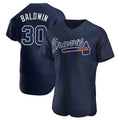 Trusc A.Braves #30 Drake Baldwin player Navy Authentic Alternate Team Stitched Jerseys