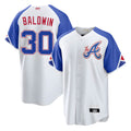 Trusc A.Braves #30 Drake Baldwin player White City Connect Stitched Jerseys