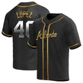 Trusc A.Braves #40 Reynaldo Lopez player Black & Gold Replica en Alternate Stitched Jerseys