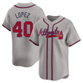 Trusc A.Braves #40 Reynaldo Lopez player Gray Limited Away Stitched Jerseys