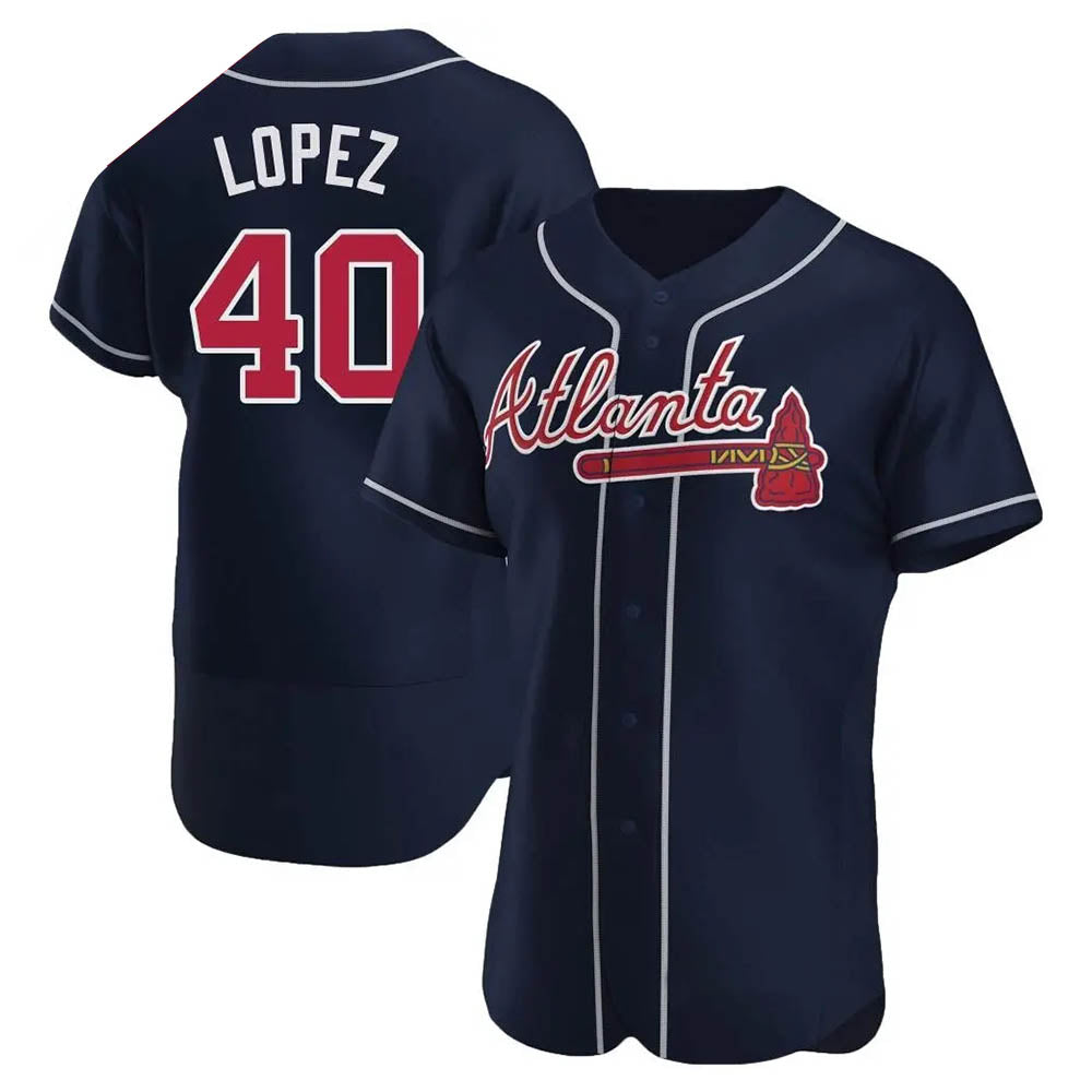 Trusc A.Braves #40 Reynaldo Lopez player Navy Authentic Alternate Stitched Jerseys