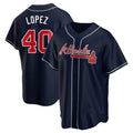 Trusc A.Braves #40 Reynaldo Lopez player Navy Replica Alternate Stitched Jerseys