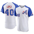Trusc A.Braves #40 Reynaldo Lopez player White Authentic City Connect Stitched Jerseys