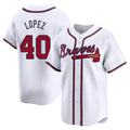 Trusc A.Braves #40 Reynaldo Lopez player White Limited Home Stitched Jerseys