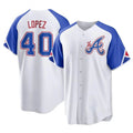 Trusc A.Braves #40 Reynaldo Lopez player White Replica City Connect Stitched Jerseys