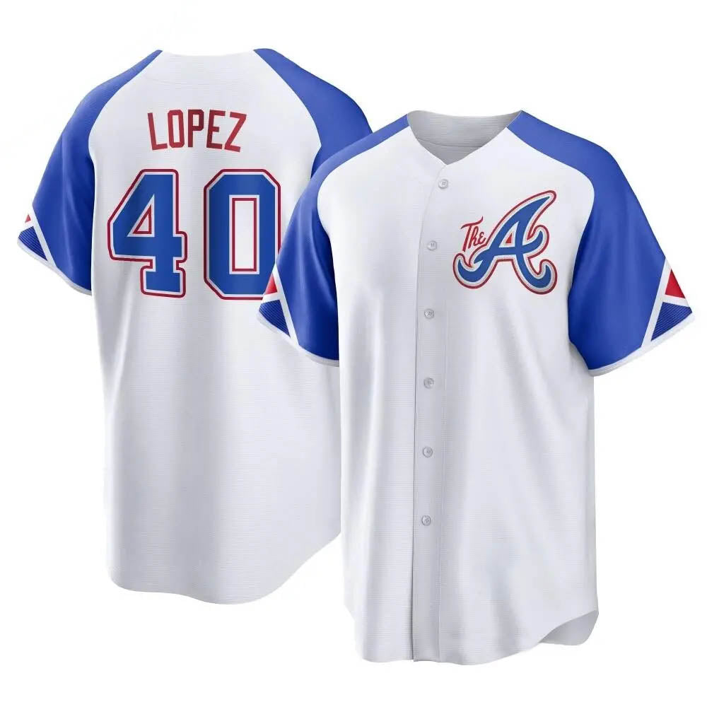 Trusc A.Braves #40 Reynaldo Lopez player White Replica City Connect Stitched Jerseys